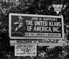 Ku Klux Klan Billboard and Segregated Cemetery